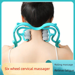 Portable Cervical Massager Kneading Rolling Ball Manual Neck Shoulder Massage