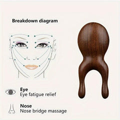 Wood Gua Sha Tool Natural Sandalwood Nose Guasha Massage