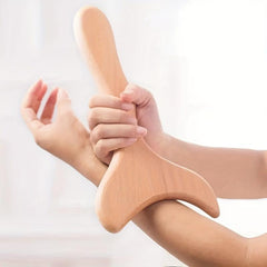 Wooden Gua Sha Tool for Lymphatic Drainage and Meridian Clearing