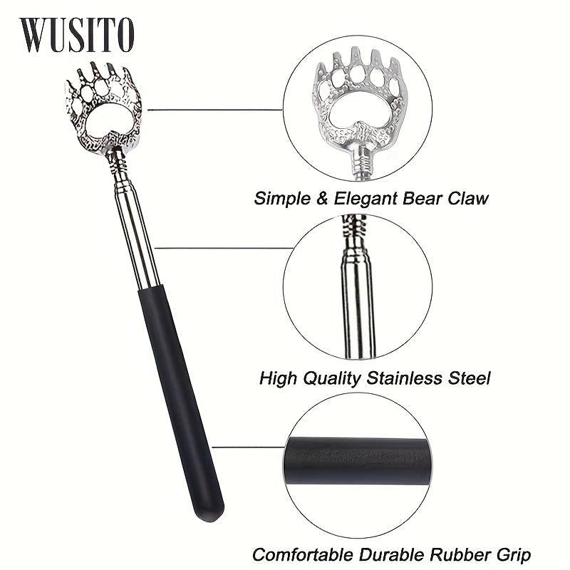 2 Pack Bear Claw Back Scratcher with Gift Bag, Extendable Portable Scratcher