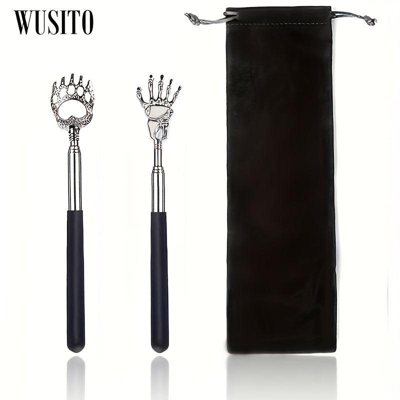2 Pack Bear Claw Back Scratcher with Gift Bag, Extendable Portable Scratcher