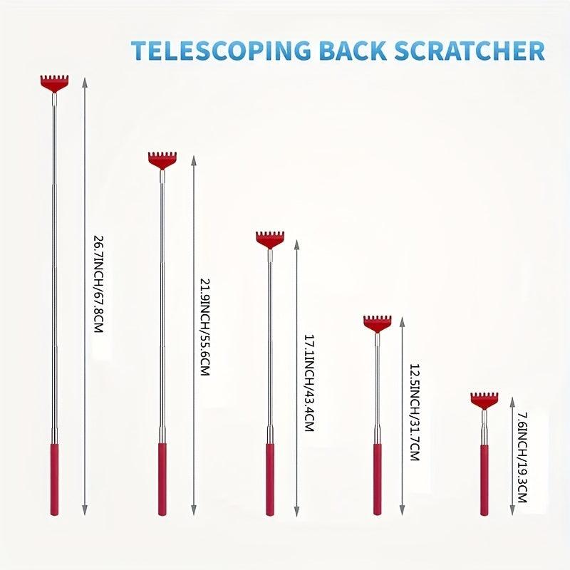 1PC Telescopic Stainless Steel Back Scratcher Extendable Hand Massager