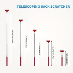 1PC Telescopic Stainless Steel Back Scratcher Extendable Hand Massager