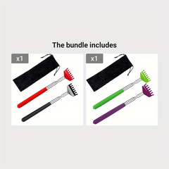 2 Pack Stainless Steel Back Scratchers with Gift Packaging