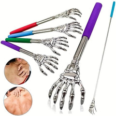 Telescopic Skull Back Scratcher Extendable Rubber Handle Back Scratchers