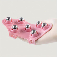 Pink 7 Ball Massager Relax Muscles for Legs Arms Hips & Belly