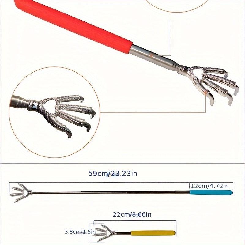 Telescopic Back Scratcher Stainless Pocket Bear Claw Kit