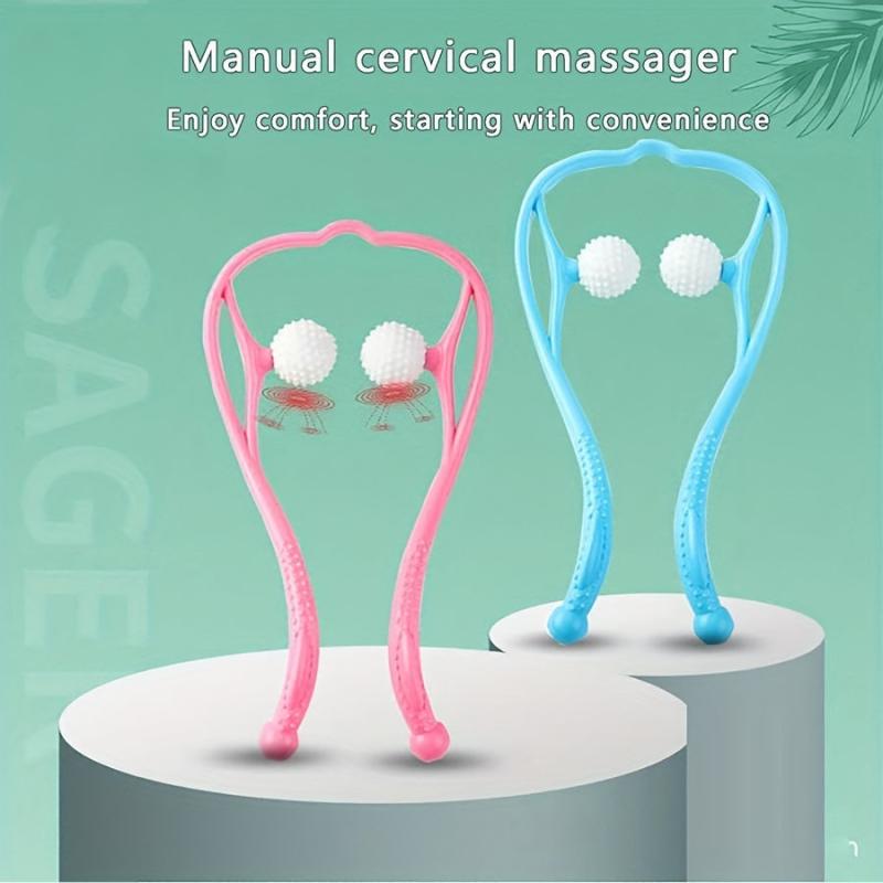 Manual Cervical Spine Roller Massager, Two Point Shoulder Massager