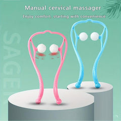 Manual Cervical Spine Roller Massager, Two Point Shoulder Massager