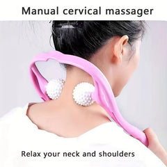 Manual Cervical Spine Roller Massager, Two Point Shoulder Massager