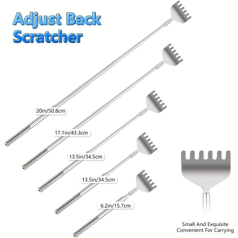 Telescopic Back Scratcher Stainless Steel Extendable Hand Massager