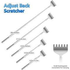 Telescopic Back Scratcher Stainless Steel Extendable Hand Massager
