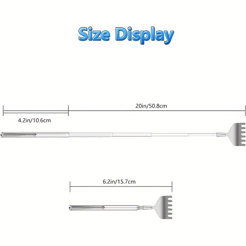 Telescopic Back Scratcher Stainless Steel Extendable Hand Massager