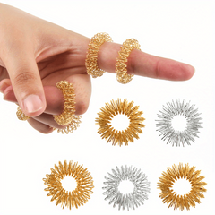 10pcs Finger Massage Ring Acupuncture Ring Health Care Relax Hand Massage Tool