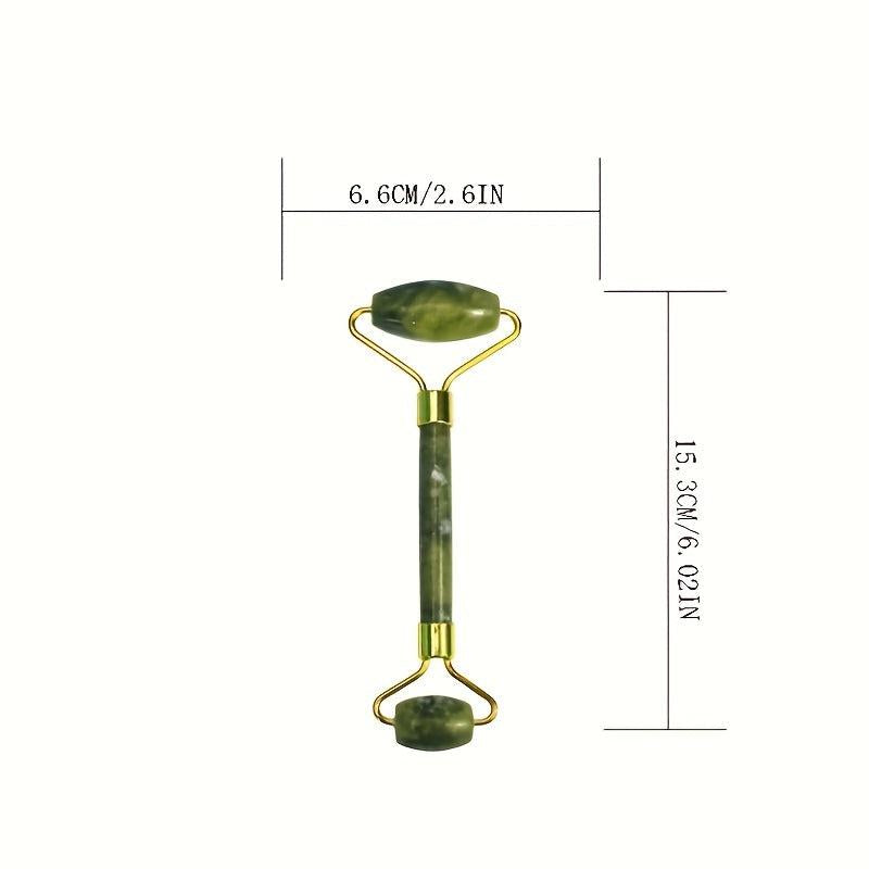 Zircon Jade Roller and Gua Sha Jade Massage Set