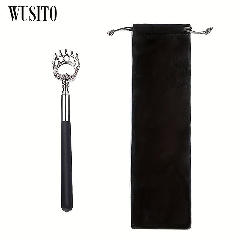 Bear Claw Back Scratcher Stainless Steel Telescoping Massage Tool Gift Bag