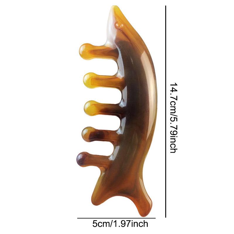 Shark Comb Massage Brush Five Teeth Meridians Neck Scraping Massager