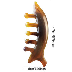 Shark Comb Massage Brush Five Teeth Meridians Neck Scraping Massager
