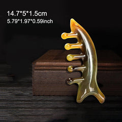 Shark Comb Massage Brush Five Teeth Meridians Neck Scraping Massager