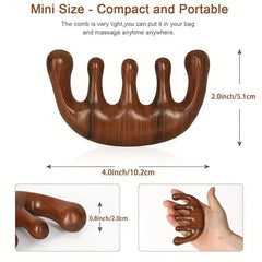 Sandalwood Massage Comb Wide Tooth Comb For Scalp Massage Anti static Hair Brush