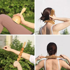 Wood Massage Tools 4-In-1 Muscle Massager Body Sculpting