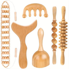 Wood Massage Tools 4-In-1 Muscle Massager Body Sculpting