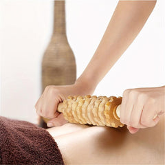 Wooden Straight Nine Wheels Octopus Shape Massager