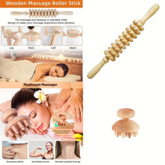 Wooden Straight Nine Wheels Octopus Shape Massager