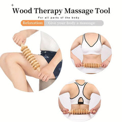4pcs Handheld Wood Roller Massage Tool for Muscle Relief