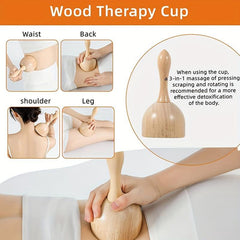 4pcs Handheld Wood Roller Massage Tool for Muscle Relief