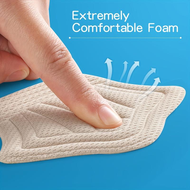 4 Pairs Back Of Heel Cushion Pads Heel Grips Inserts Improve Shoe Fit