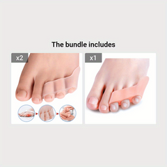 2pcs Silicone Gel Toe Protectors for Foot Health