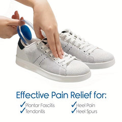 2pcs Silicone Gel Insoles Height Increase for Heel Spurs & Foot Cushioning
