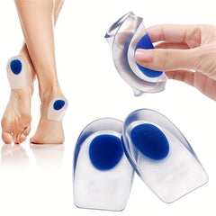 2pcs Silicone Gel Insoles Height Increase for Heel Spurs & Foot Cushioning