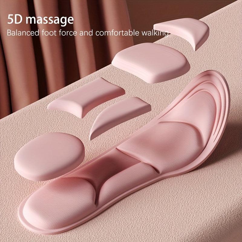 5D Memory Foam Sport Massage Insoles Deodorant Breathable Soft Cushion