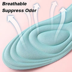 1 Pair 5D Health Massage Sport Insoles Anti-bacterial Feet Care Insoles