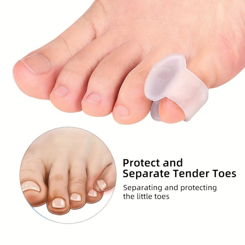 8pcs Gel Toe Separators Overlapping Toes Corrector Spacer