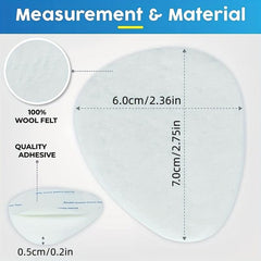24pcs Metatarsal Pads Wool Felt Arch Pads for Shoes