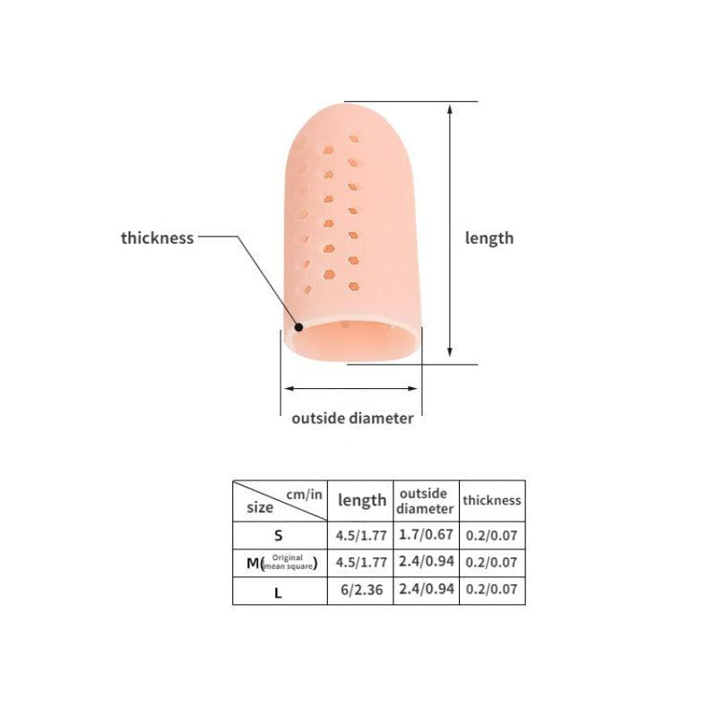 2 Toe Protectors Thin Waterproof Breathable Finger Covers Pain Resistant