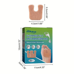 48pcs U Shaped Felt Callus Pads Metatarsal Foot Pads Insert Pads