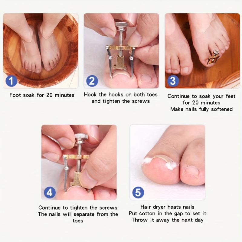 2Pcs Ingrown Toenail Protector Pedicure Tool Stainless Steel Foot Care