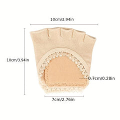 Open Five Toes Socks Forefoot Pads Anti Slip Peep Toe Half Socks