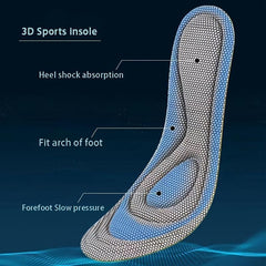 Men's Women's 5D Memory Foam Insole Antibacterial Sweat Absorption Running Pad