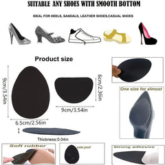 4 Pairs Non Slip Shoe Pads Protect Heels & Soles Adhesive Grips