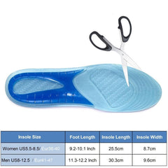 Women's Gel Insoles Walking Running Hiking Inserts Cushion Soles Arch Support