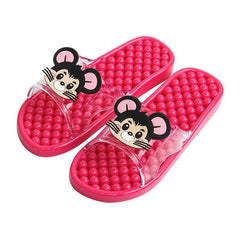 Women's Foot Massage Slippers Cartoon Mouse Pattern Home Slippers