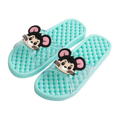 Women's Foot Massage Slippers Cartoon Mouse Pattern Home Slippers