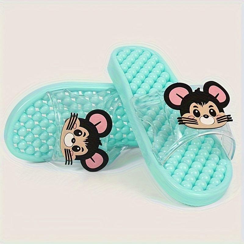 Women's Foot Massage Slippers Cartoon Mouse Pattern Home Slippers