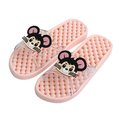Women's Foot Massage Slippers Cartoon Mouse Pattern Home Slippers