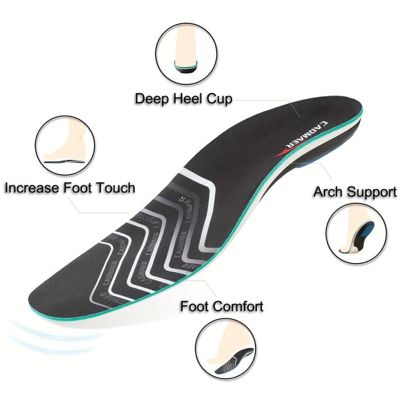 Caomaer Arch Support Insoles - Shock Absorption for Men & Women